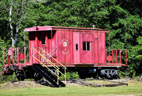 Train Art Print featuring the photograph Caboose by Linda Brown