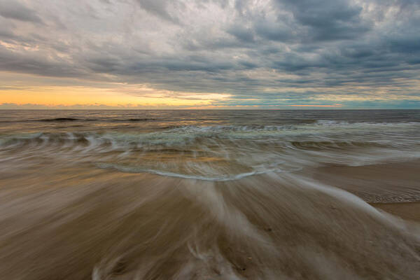 Oak Island Art Print featuring the photograph Calming Waves by Nick Noble