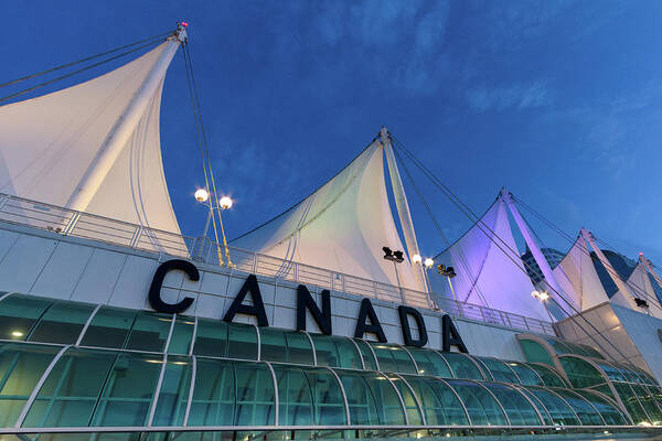 Vancouver Art Print featuring the photograph Canada Place Up Close by Michael Russell