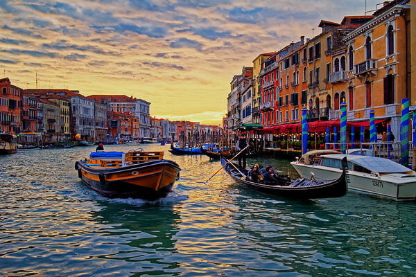 Canal Art Print featuring the photograph Canals of Venice by Adam Rainoff