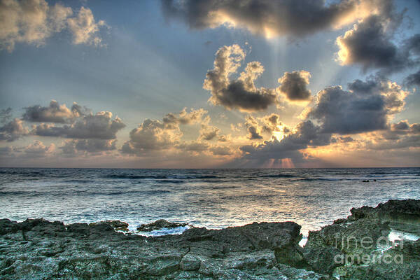 Beach Art Print featuring the photograph Cancun Sunrise A Morning In Heaven by Wayne Moran