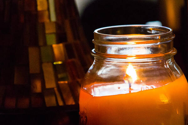 1dx Art Print featuring the photograph Candle Glow by SR Green