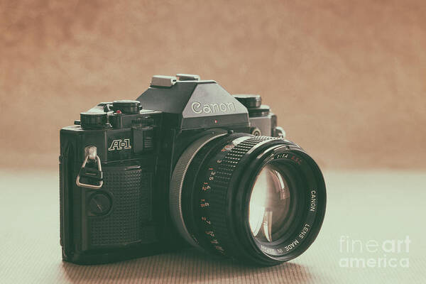 Vintage Art Print featuring the photograph Canon A1 by Ana V Ramirez