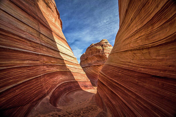 The Wave Art Print featuring the photograph Canyon atThe Wave by Wesley Aston