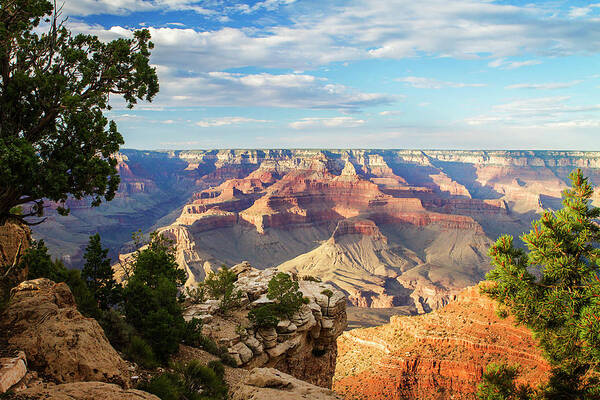 Color Art Print featuring the photograph Canyon Shadows -1 by Alan Hausenflock