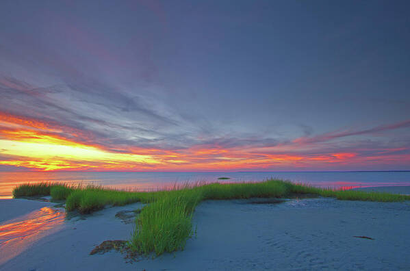 Sunset Art Print featuring the photograph Cape Cod Skaket Beach by Juergen Roth