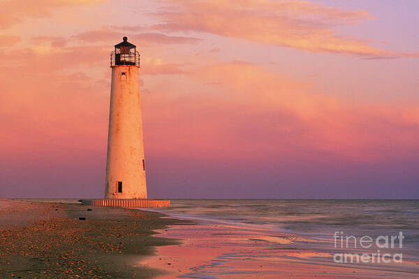 Sunset Art Print featuring the photograph Cape Saint George Lighthouse - FS000117 by Daniel Dempster