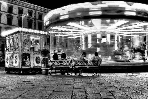 Carousel Art Print featuring the photograph Carousel by Nelson Mineiro