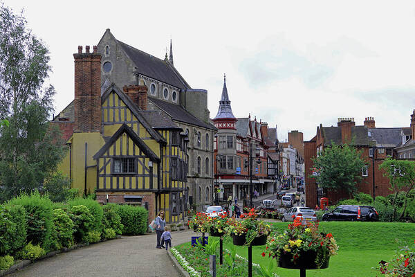 Castle Street Art Print featuring the photograph Castle Street, Shrewsbury by Tony Murtagh