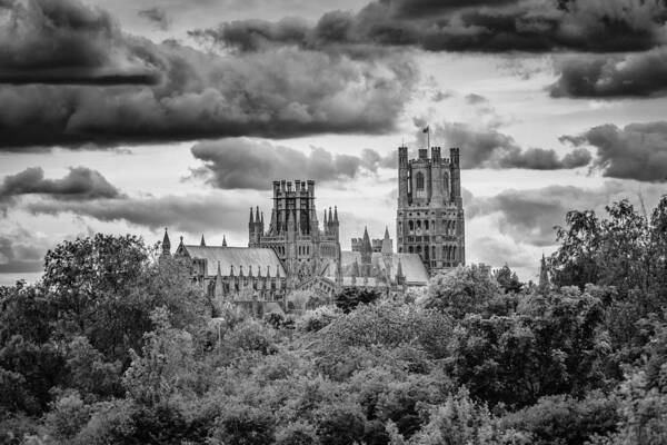 Black And White Art Print featuring the photograph Cathedral from the north-east by James Billings