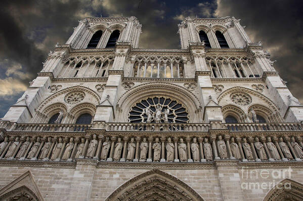 Architecture Art Print featuring the photograph Cathedral Notre Dame of Paris. France  by Bernard Jaubert