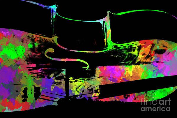 Cello Art Print featuring the mixed media Cello by David Millenheft