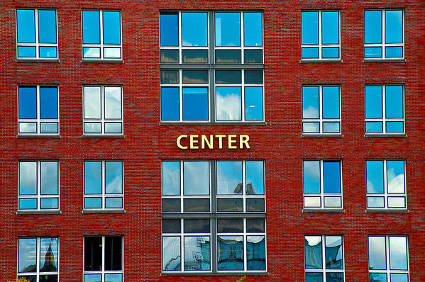 Building Art Print featuring the photograph Center by Harry Spitz