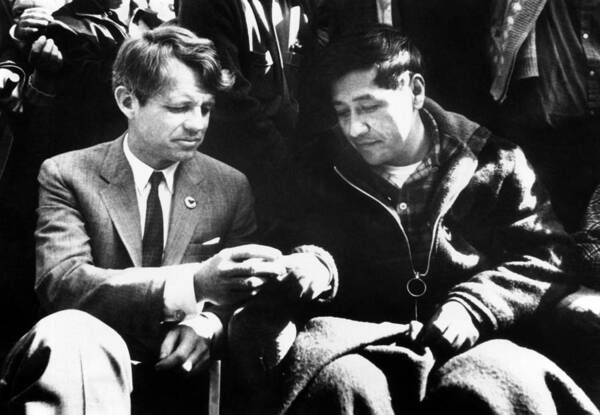 History Art Print featuring the photograph Cesar Chavez Ends His Hunger Strike by Everett