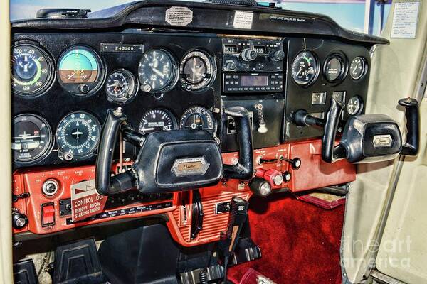 Paul Ward Art Print featuring the photograph Cessna Cockpit by Paul Ward