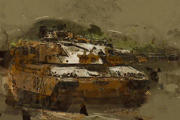 Army Art Print featuring the digital art Challenger by Roy Pedersen