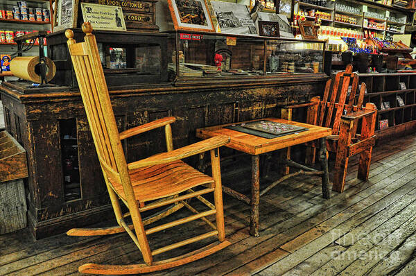 Mast General Store Art Print featuring the photograph Checkers Anyone? by Randy Rogers