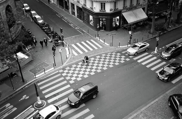Paris Art Print featuring the photograph Checkmate, Paris by Jean Gill