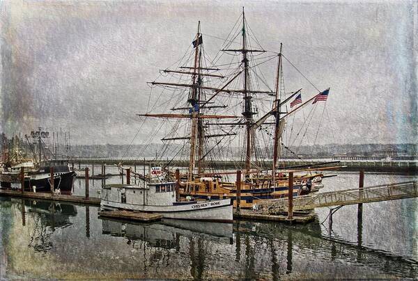 Chelsea Rose Art Print featuring the photograph Chelsea Rose And Tall Ships by Thom Zehrfeld