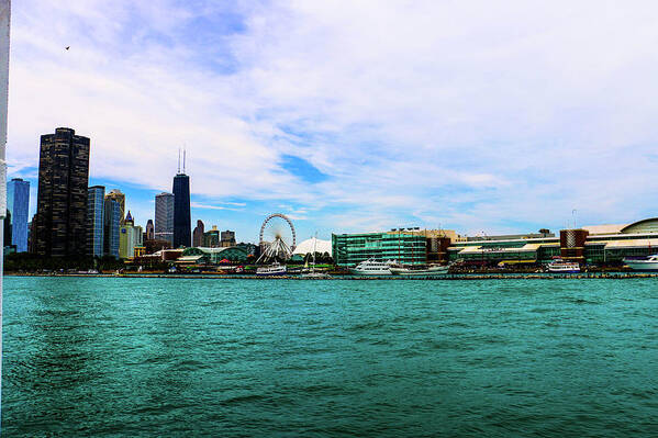 Chicago Art Print featuring the photograph Chicago Blue by D Justin Johns