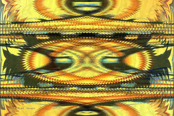 Photographic Abstraction Art Print featuring the digital art Chopstick Photo Abstraction by Kae Cheatham