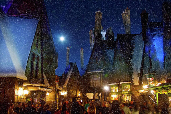Harry Potter Art Print featuring the photograph Christmas at Hogsmeade Blank by Mark Andrew Thomas