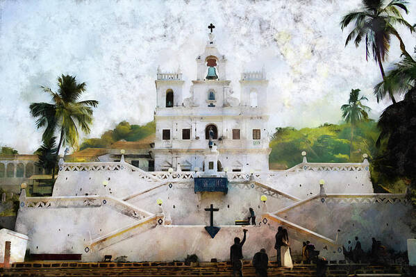 Church Art Print featuring the painting Church of Our Lady of the Immaculate Conception by Gavin Bates