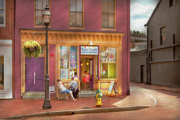 Annapolis Art Print featuring the photograph City - Annapolis MD - Tutti Fruitti Couples by Mike Savad