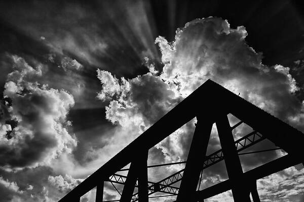 Abstract Art Print featuring the photograph City Bridge by Gary Migues
