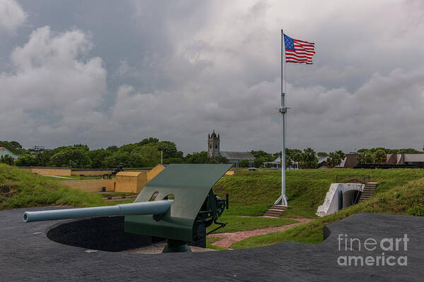 Fort Moultrie Art Print featuring the photograph Civil War Battery by Dale Powell
