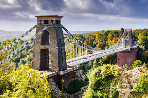 Suspension Bridge Art Print featuring the photograph Clifton Suspension Bridge by Colin Rayner