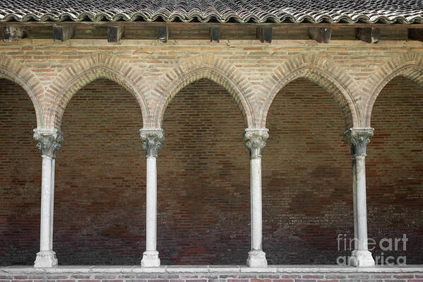 Cloister Art Print featuring the photograph Cloister in Couvent des Jacobins by Elena Elisseeva