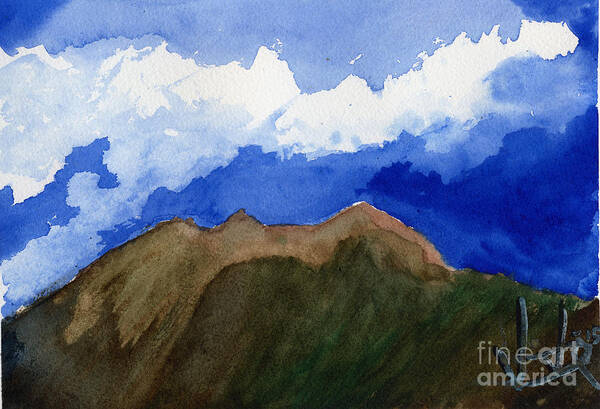 Watercolor Art Print featuring the painting Cloud Dreams by Victor Vosen