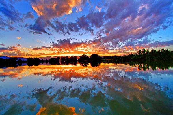 Mountains Art Print featuring the photograph Cloud Reflections by Scott Mahon