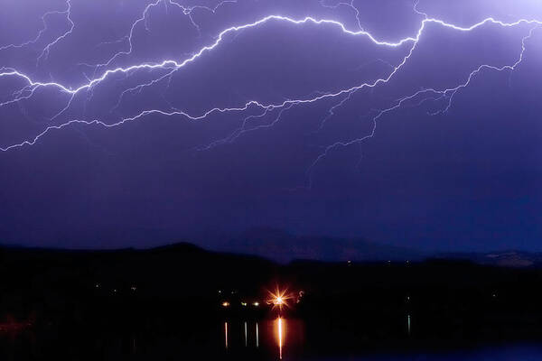 Lightning Art Print featuring the photograph Cloud to Cloud Horizontal Lightning by James BO Insogna