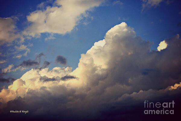 Clouds Art Print featuring the photograph Clouds-3 by Paulette B Wright