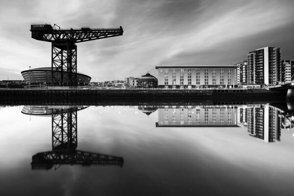 Black And White Art Print featuring the photograph Clyde Waterfront Mono by Grant Glendinning