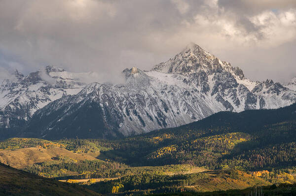 Mt. Art Print featuring the photograph Colorado 14er Mt. Sneffels by Aaron Spong