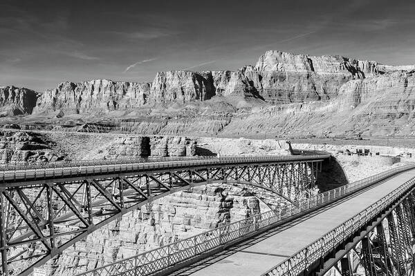 Navajo Bridge Art Print featuring the photograph Colorado River Crossing by Jurgen Lorenzen