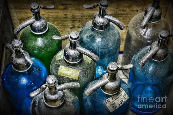 Paul Ward Art Print featuring the photograph Colorful Seltzer Bottles by Paul Ward