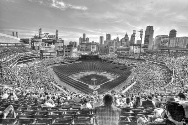 Giant Tiger Art Print featuring the photograph Comerica Park by Nicholas Grunas