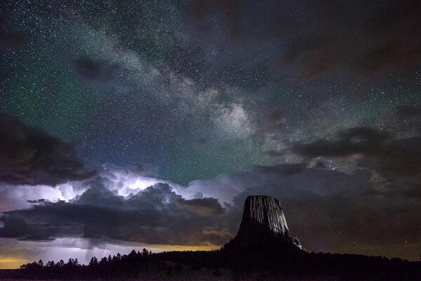 Devils Tower Art Print featuring the photograph Convergence I by Greni Graph