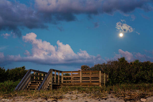 Moon Art Print featuring the photograph Convergence by Fran Gallogly