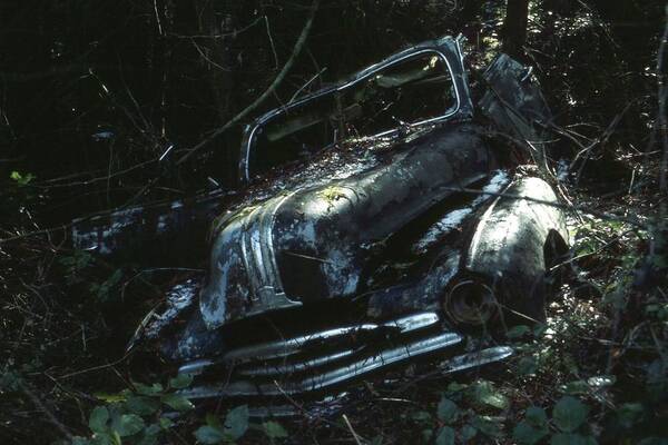 Old Car Wreck Art Print featuring the photograph Convertible by Laurie Stewart
