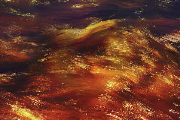 Jenny Rainbow Fine Art Photography Art Print featuring the photograph Copper Water Abstract by Jenny Rainbow