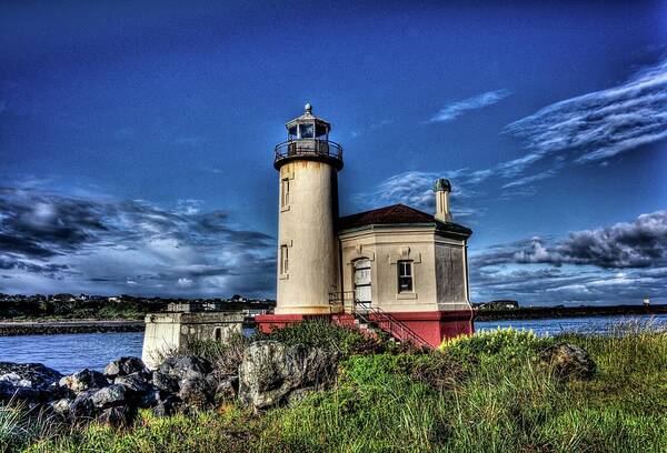 Coquille River Lighthouse Art Print featuring the photograph Coquille River Lighthouse by Thom Zehrfeld