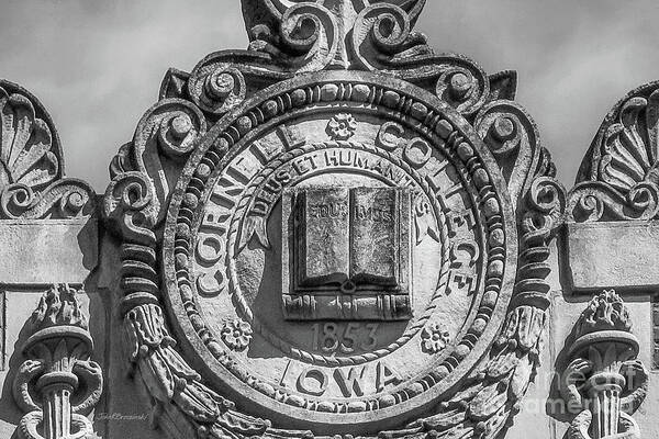 Cornell College Art Print featuring the photograph Cornell College Seal by University Icons