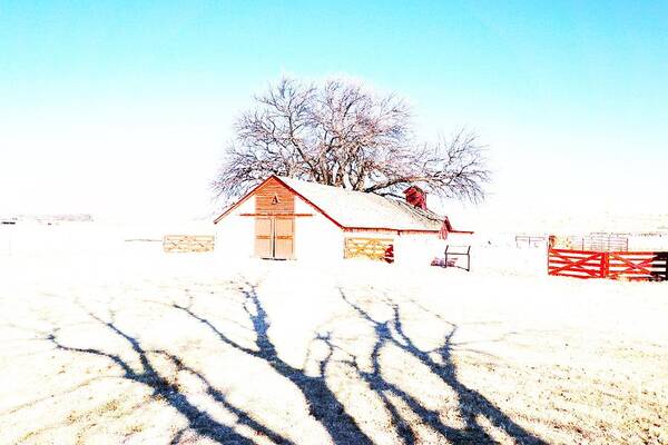 Ranch Art Print featuring the photograph Cottonwood Ranch, Kansas by Merle Grenz