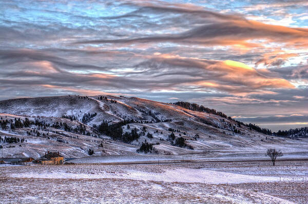 Country Sky Landscape Art Print featuring the photograph Country Sky by Fiskr Larsen