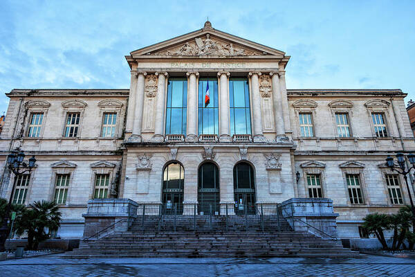 Nice Art Print featuring the photograph Courthouse Palais de Justice in Nice by Artur Bogacki